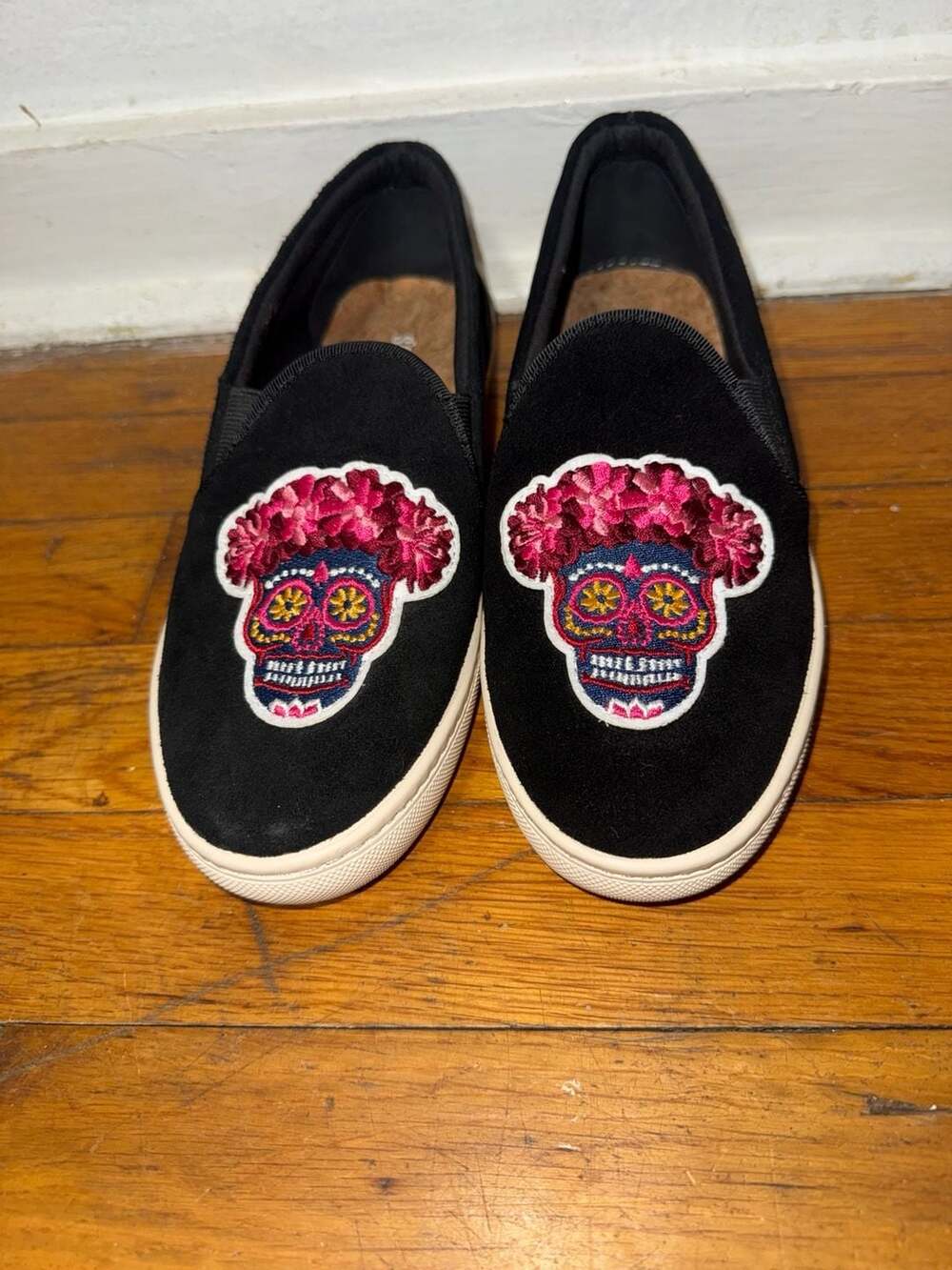 Soludos Sugar Skull Slip On Sneakers Size 7.5